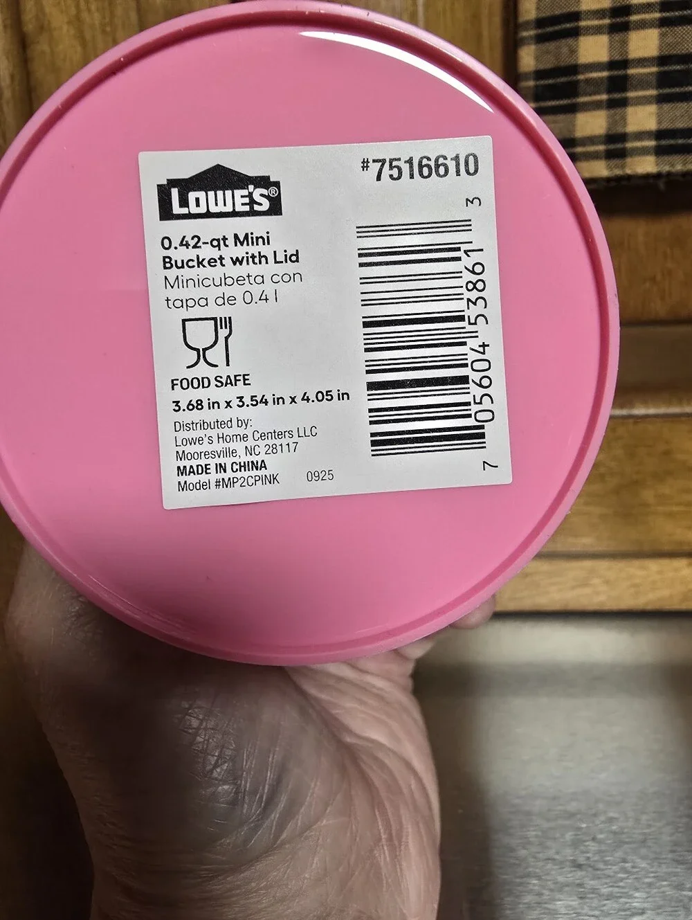 Lowe's Pink Mini Bucket with Handle